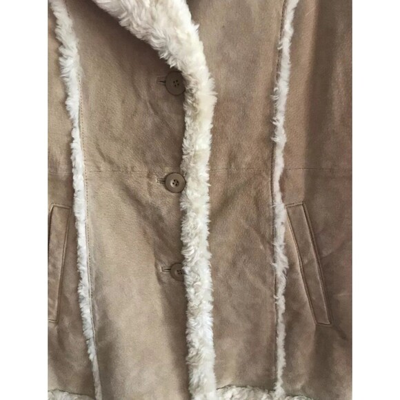 VTG Wilson Leather Womens 2X Jacket Suede Marlboro Western Brown Shearling Fur - Picture 8 of 12